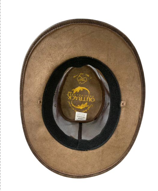 Maverick Leather Cooler Outback Hat - Hickory Stone | Countryside Gear