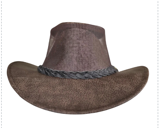 Maverick Leather Cooler Outback Hat - Hickory Stone | Countryside Gear