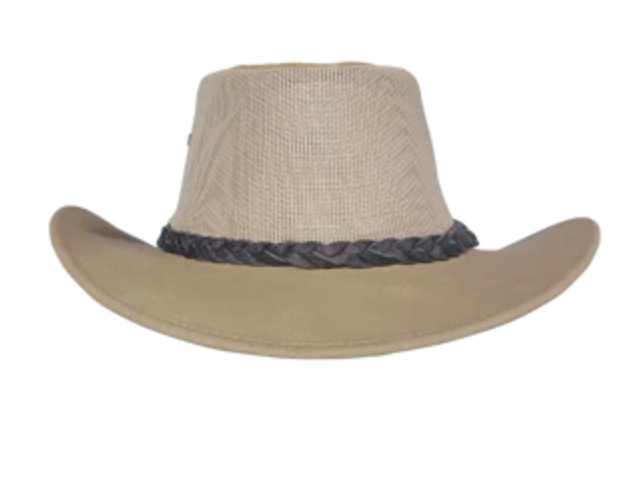 Maverick Leather Cooler Outback Hat  - Bone | Countryside Gear