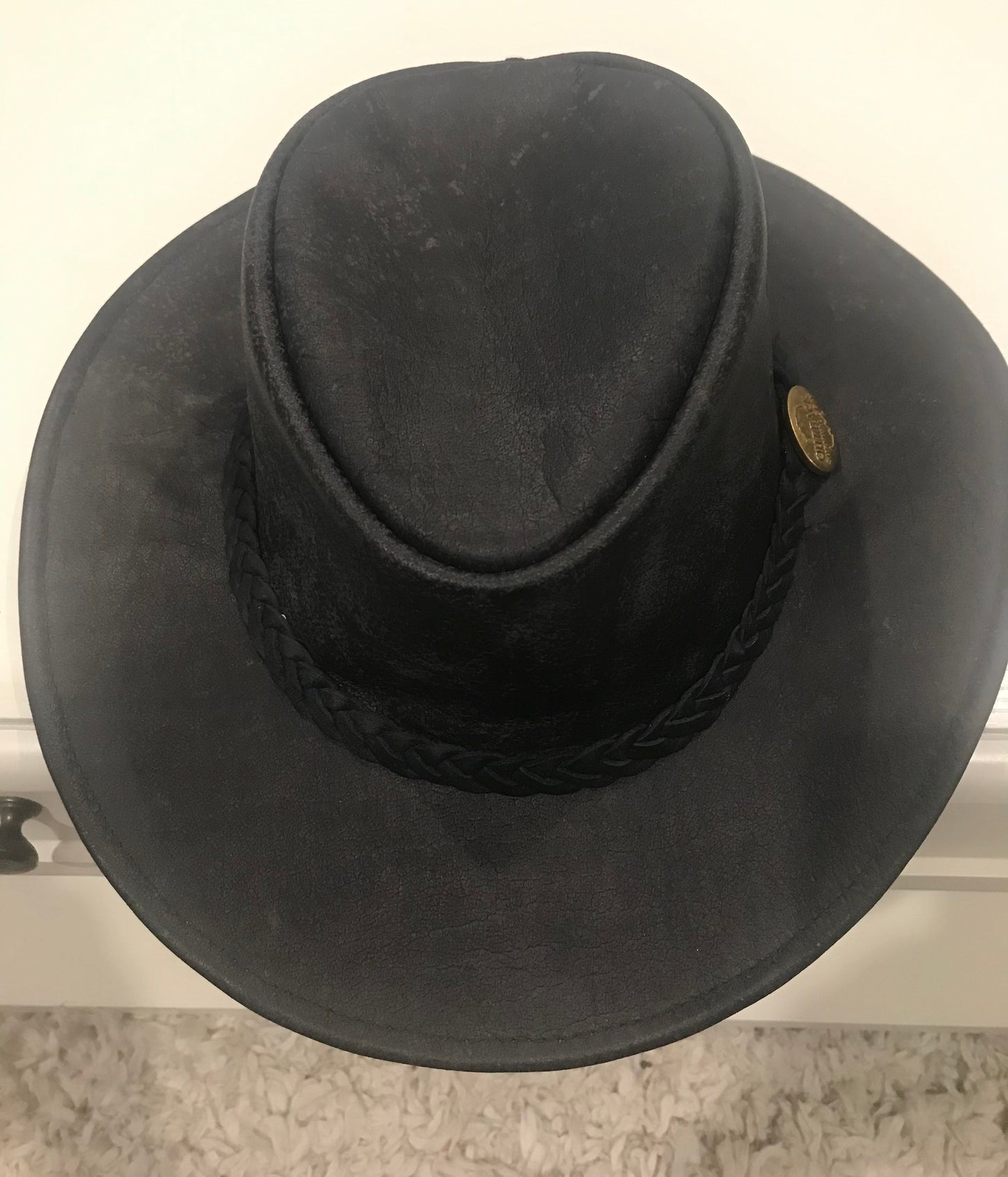 Leather Outback Hat with Exceptional Style and Functionality - Coffee Rock