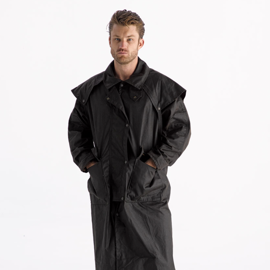 The Long Ridge Oilskin Mens Full Length Coat - The Golden Apple NZ