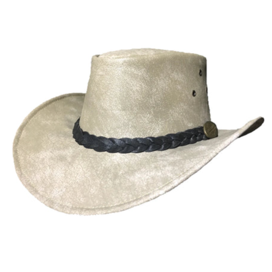 Leather Maverick Hat - Bone - The Golden Apple NZ