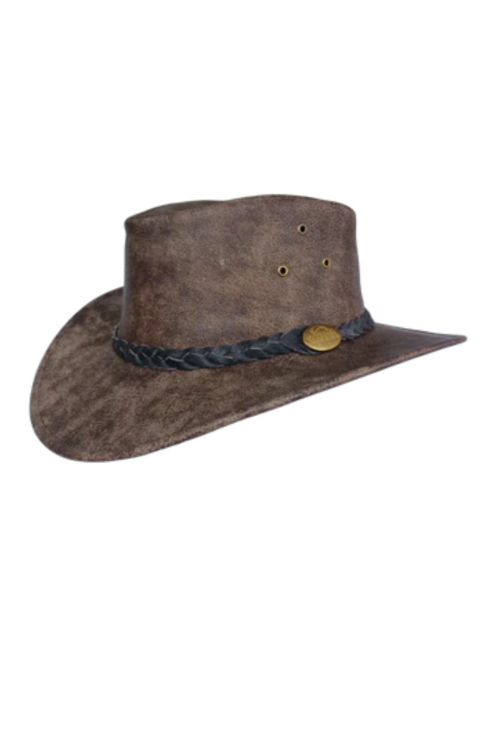 Leather Outback Hat | Hickory Stone