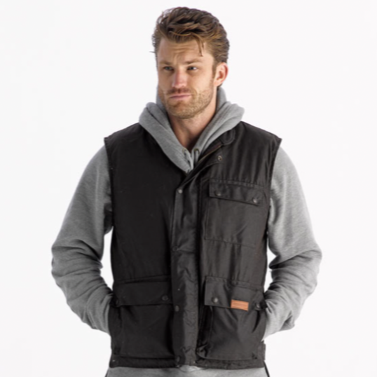 Woolen  Lined Oilskin Vest 